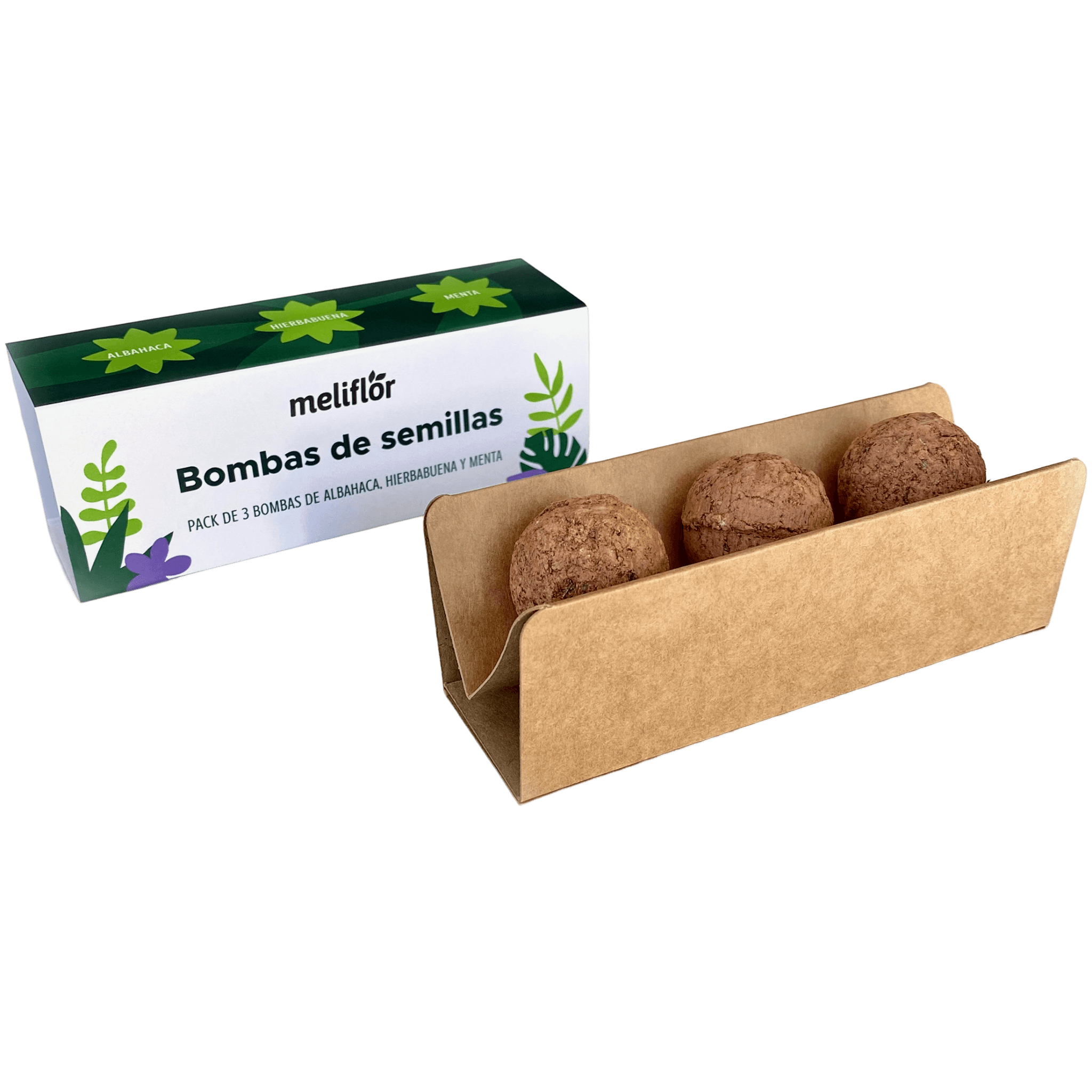 Meliflor Bombas de Semillas (Albahaca, Hierbabuena y Menta) Meliflor Bombas de Semillas (Albahaca, Hierbabuena y Menta)