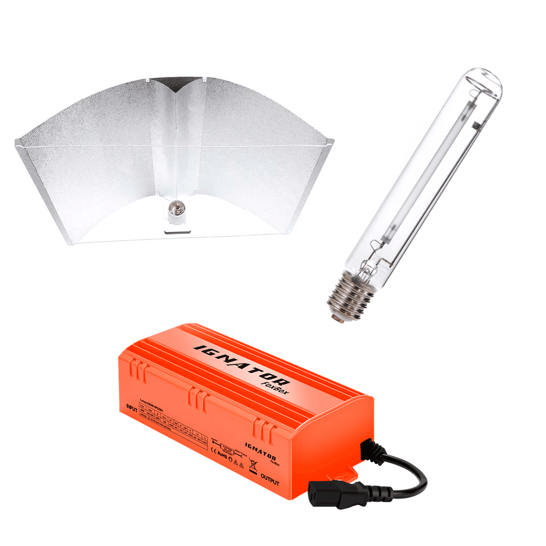 Kit 600W Ref. Pearl Pro XL+ Newlite HPS + Ignator FoxBox Sin Dimer (Sin cable) Kit 600W Ref. Pearl Pro XL+ Newlite HPS + Ignator FoxBox Sin Dimer (Sin cable)