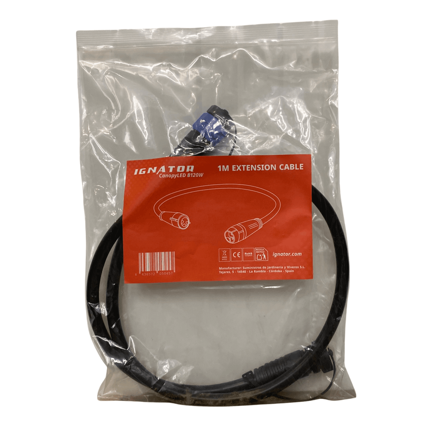 Ignator CanopyLED B120W 1 metros Cable extensión entre equipos Ignator CanopyLED B120W 1 metros Cable extensión entre equipos