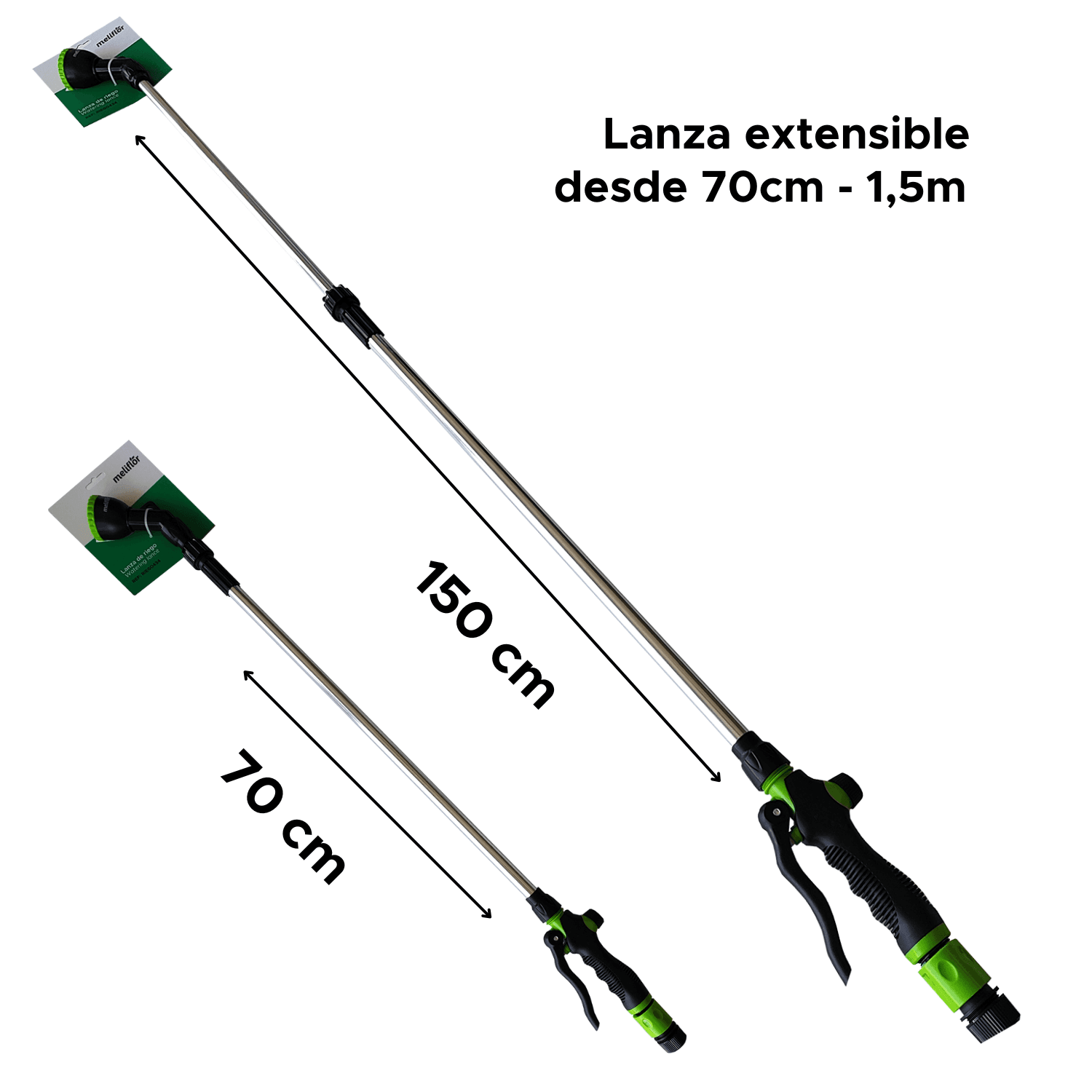 Meliflor Lanza de Riego Extensible Direccionable 1,5m Meliflor Lanza de Riego Extensible Direccionable 1,5m